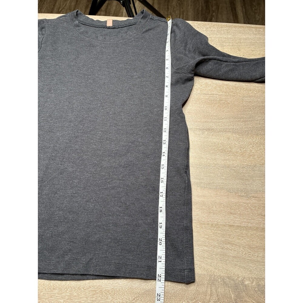 Lunya Restore Base Pima Cotton Long Sleeve Tee Gray Heather Size Small - Picture 5 of 7